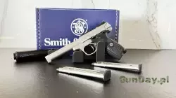 SW22 Victory MT .22lr + tłumik huku A-Tec Wave. Smith&Wesson wersja z gwintowaną lufą.