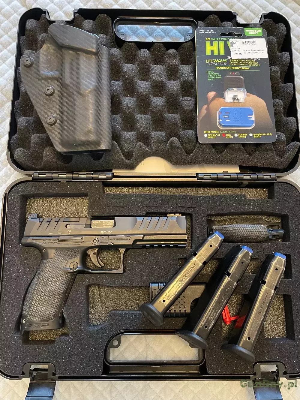 Walther PDP 5" Full Size + kabura + 2x ładownica + dodatkowy magazynek. Kompletny zestaw do dynamiki: PiRO, IDPA, IPSC.