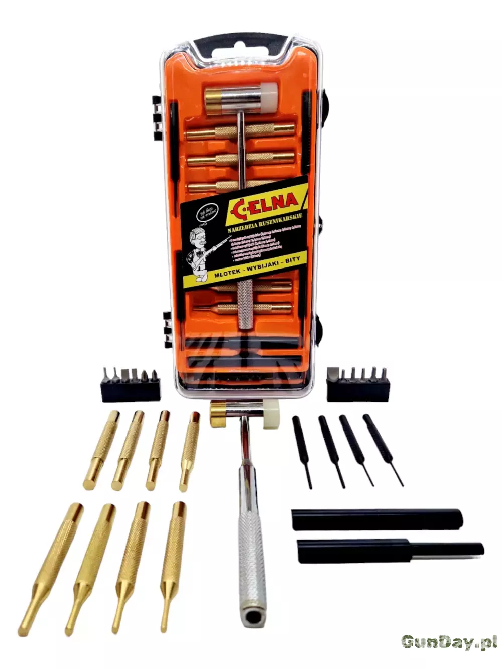 Komplet narzędzi do rozbierania broni (MŁOTEK-WYBIJAKI-BITY) – CELNA