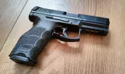 Pistolet HK SFP9 + 3 magazynki + kabura zewnętrzna Ghost Thunder 3G (prawa). Stan broni oceniam na bardzo dobry.