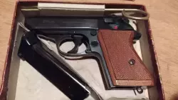 WALTHER PPK 7,65MM, stan IGŁA, drewno, pudełko, jeden mag. 1971r