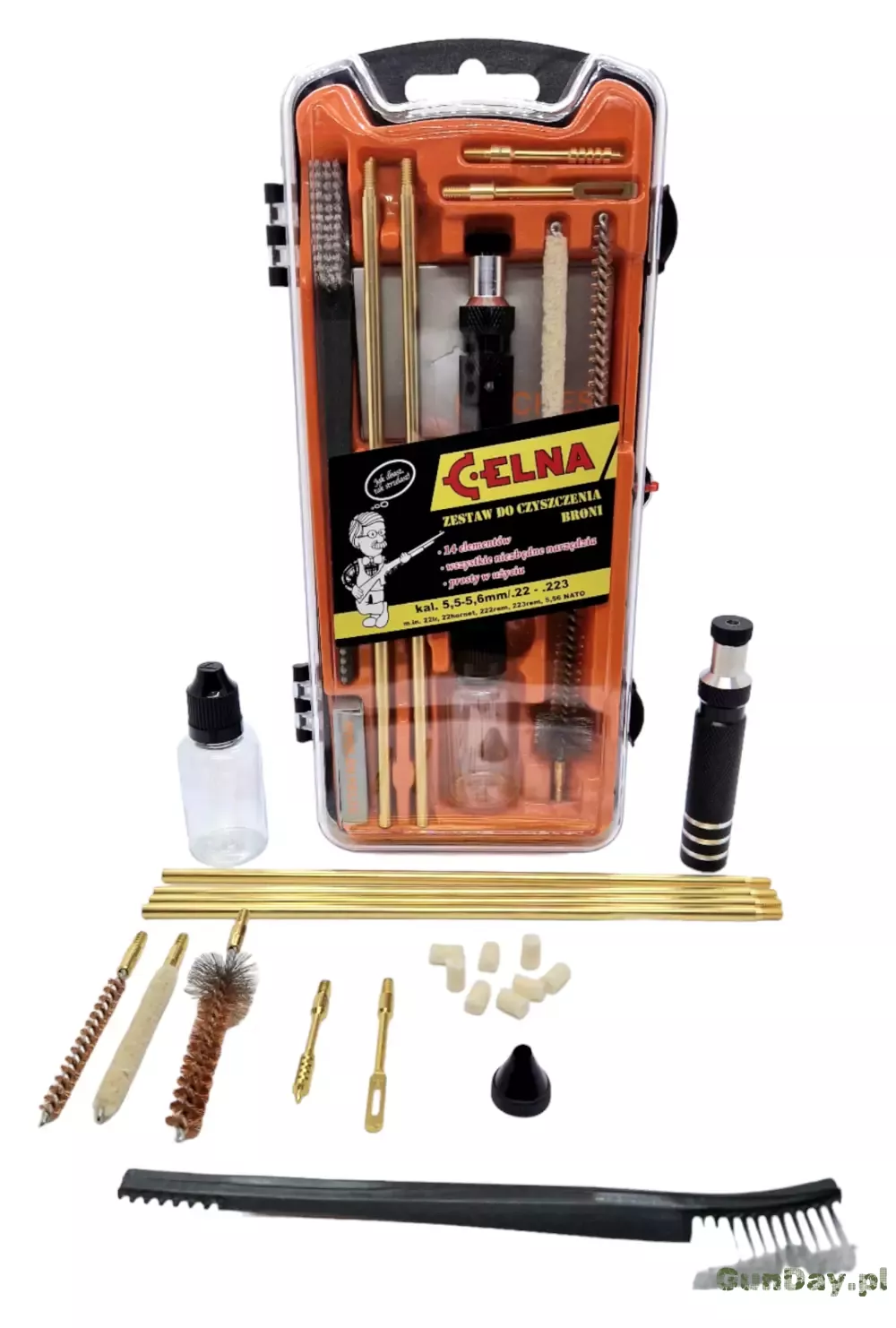 Zestaw do czyszczenia broni kulowej (kal. 5,5–5,6mm/.22-.223) - CELNA