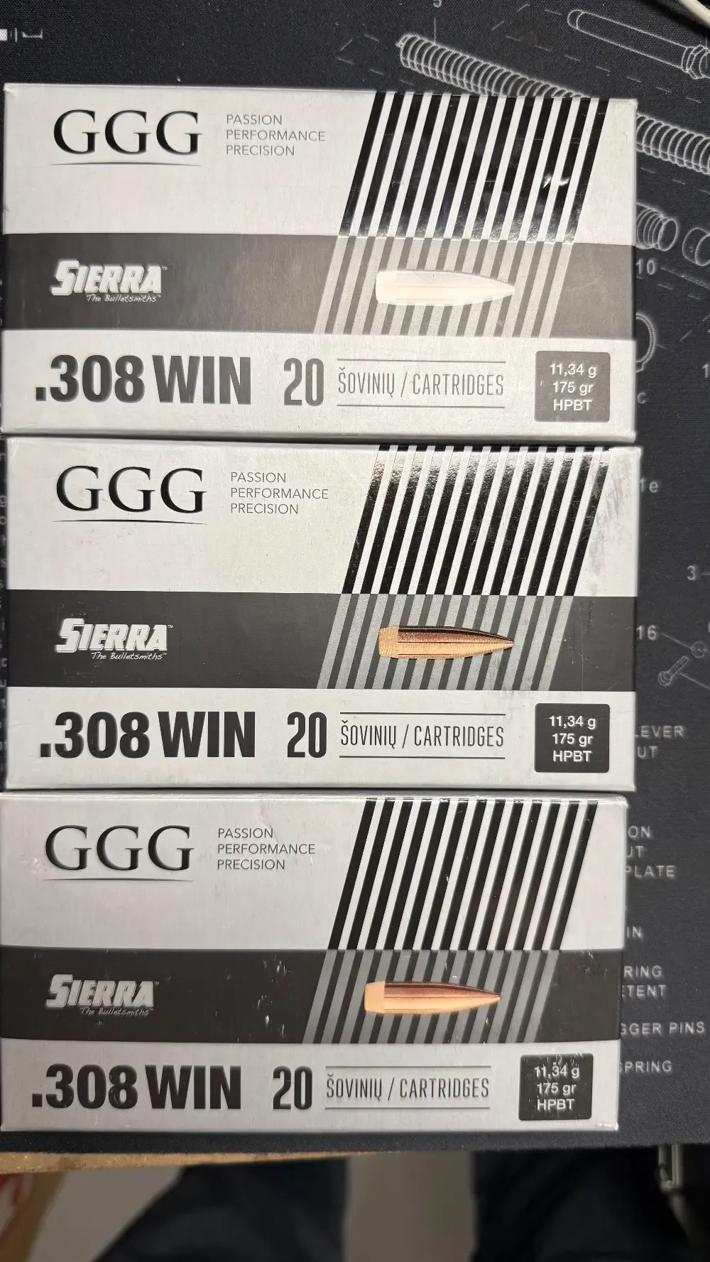 Amunicja .308 Win GGG Nosler HPBT 11,34g/175gr (60 szt.)