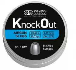 Diabolo JSB KNOCKOUT Slugs cal .4,51/500