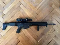 Sprzedam karabinek MSBS Grot A2; lufa 16 cali; spust Geissele + walizka + komplet okładzin