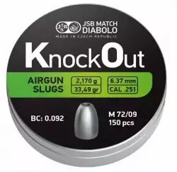 Diabolo JSB Knock Out Slugs kal.6,37/150 