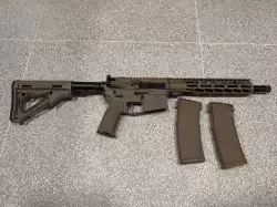Sprzedam Karabinek AR-15 MILICON Bravo, Lufa 10.5" FDE, wystrzelone ok 500 szt. amunicji.