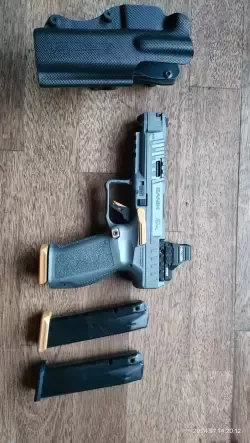 Canik Rival + dodatki. 

Super zestaw na taktykę i dynamikę. Pistolet o doskonałym spuście i ergonomii. 