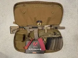 Karabinek Six Sauer MCX Spear LT 11" + tłumik Acheron ACS-K Hexalug + latarka Arisaka Malkoff E2XTL + Mantis Blackbeard X