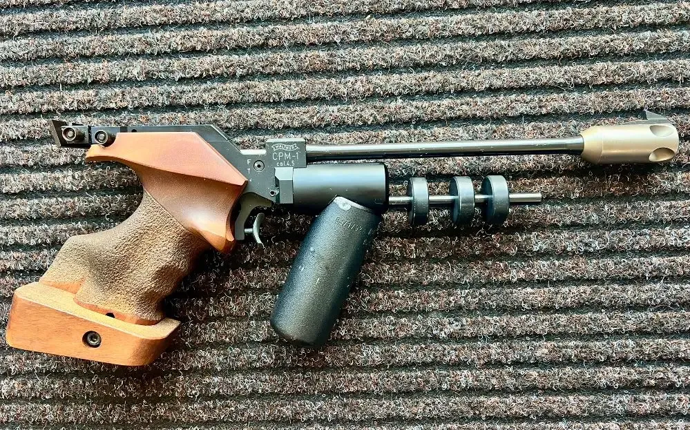 Wiatrówka Pistolet Match Walther CPM-1 Chwyt Prawy CO2 Ładny Stan