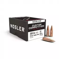 POCISKI NOSLER 30 HPBT CC 175gr (100). Kaliber pocisku 7,62/.30