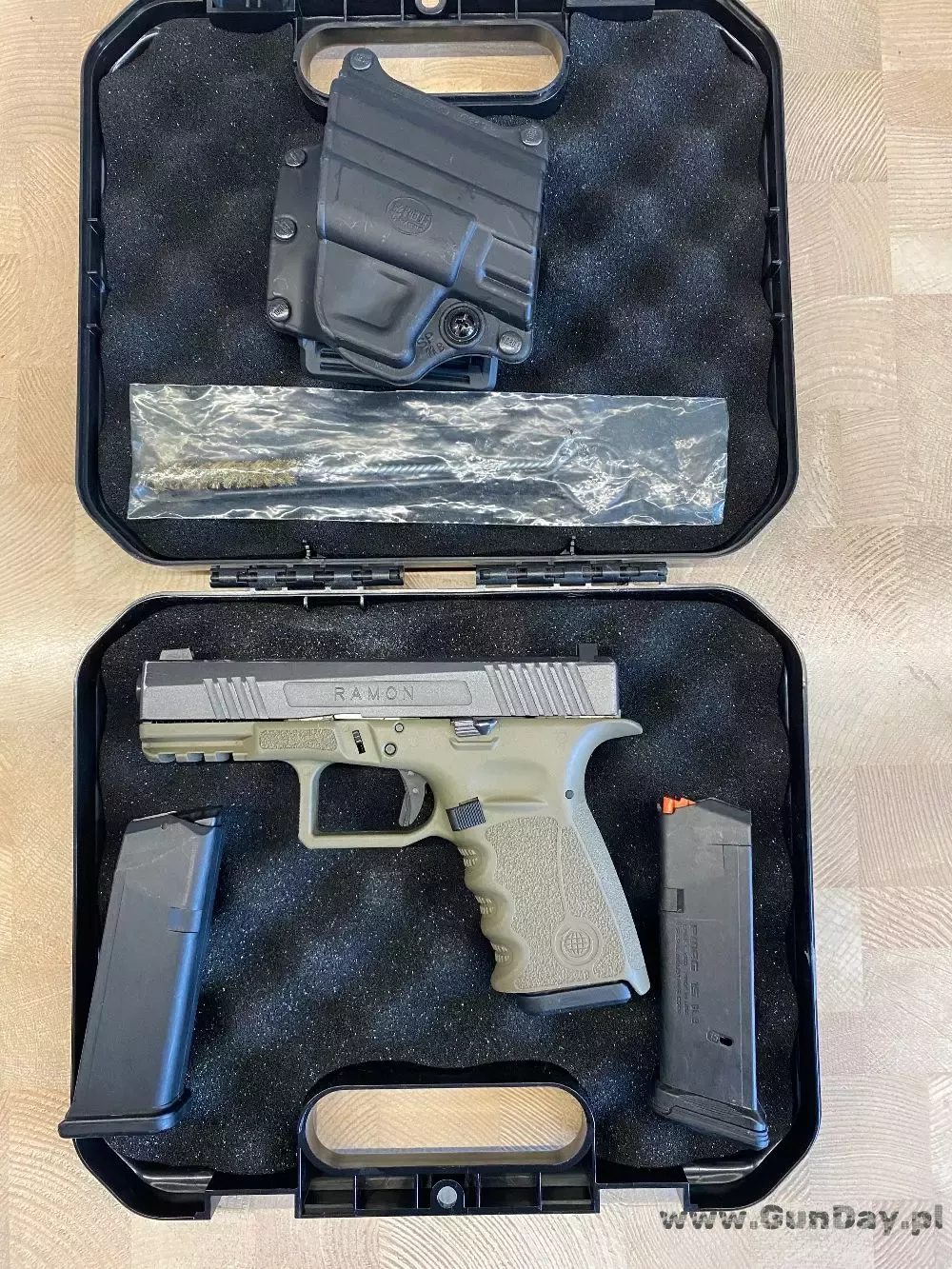 Sprzedam pistolet EMTAN Ramon. Bezkurkowa konstrukcja bazuje na rozwiązaniach Glocka 19 trzeciej generacji